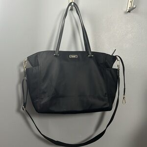 Kate Spade New York Baby Bag Black Nylon Large Tote Purse Bag
